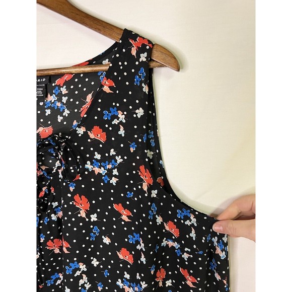 Torrid Women’s Sleeveless Blouse Polka Dot Floral Top Plus Size 3X - Picture 2 of 7